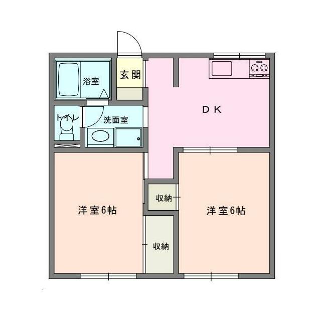 サニーコート森 203号室 間取り