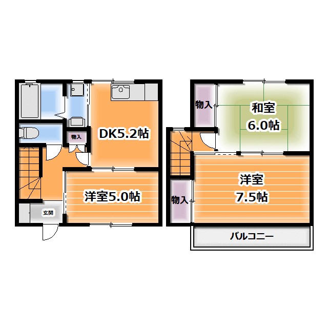 テラウスアラザイガ 3号室 間取り