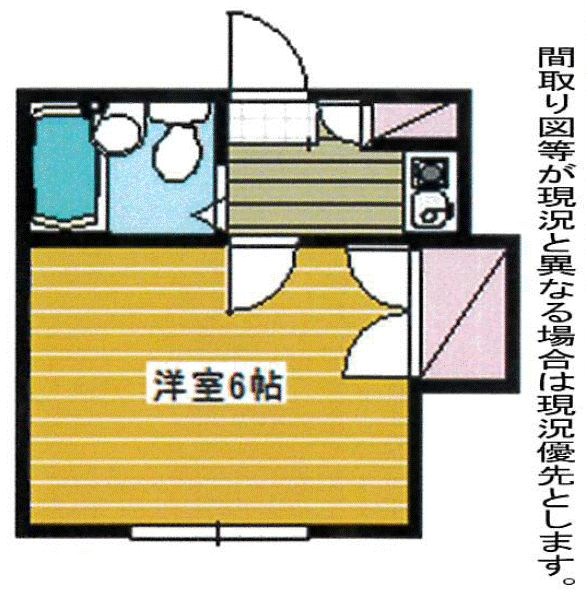 ハイム六会 103号室 間取り