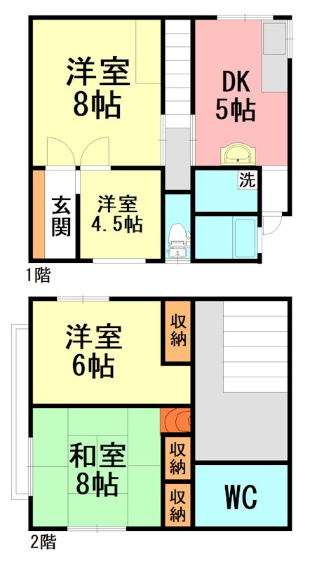 越水貸家 間取り