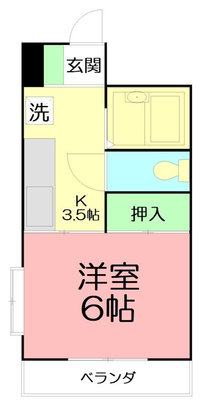 ハイツ一の森 301号室 間取り