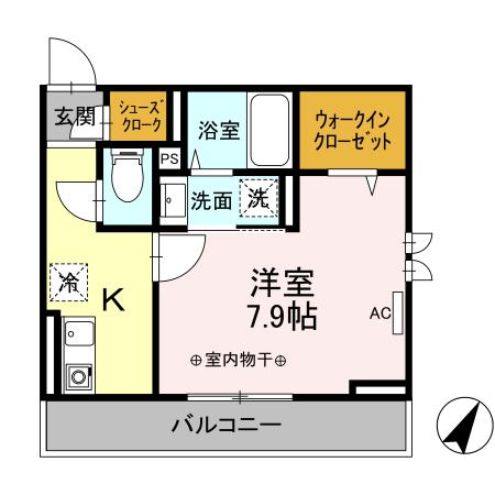 セジュール大船S 201号室 間取り