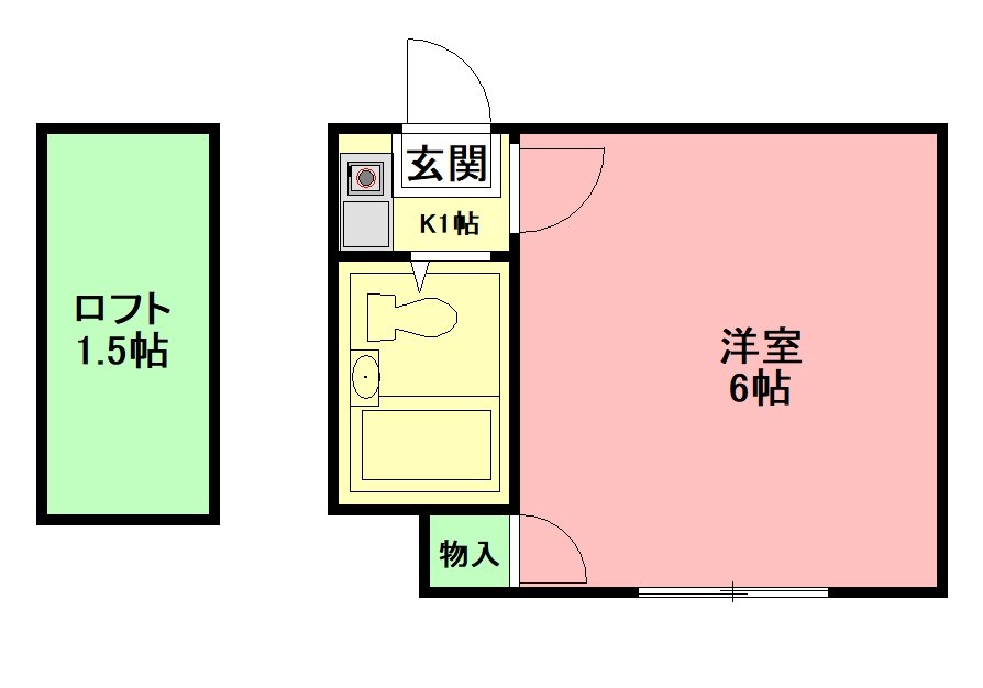 CIEL B 203号室 間取り