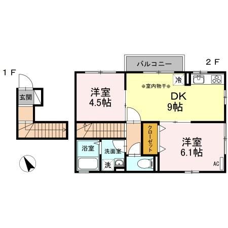 メゾン丸山  201号室 間取り