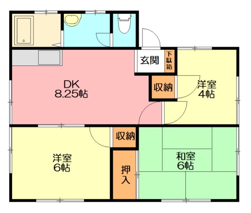 カトレアハイム 101号室 間取り