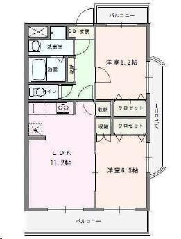 トヨカワマンション 303号室 間取り