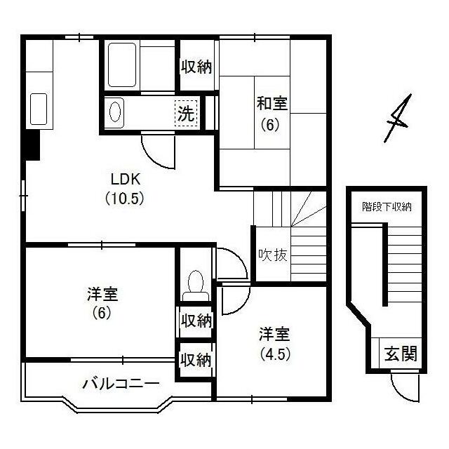 フレイジェⅠ 201号室 間取り