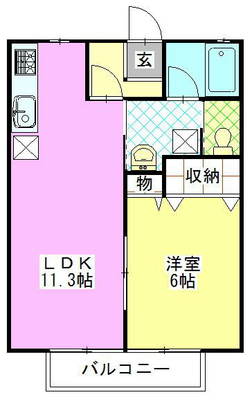 ハイツマルジュ 202号室 間取り