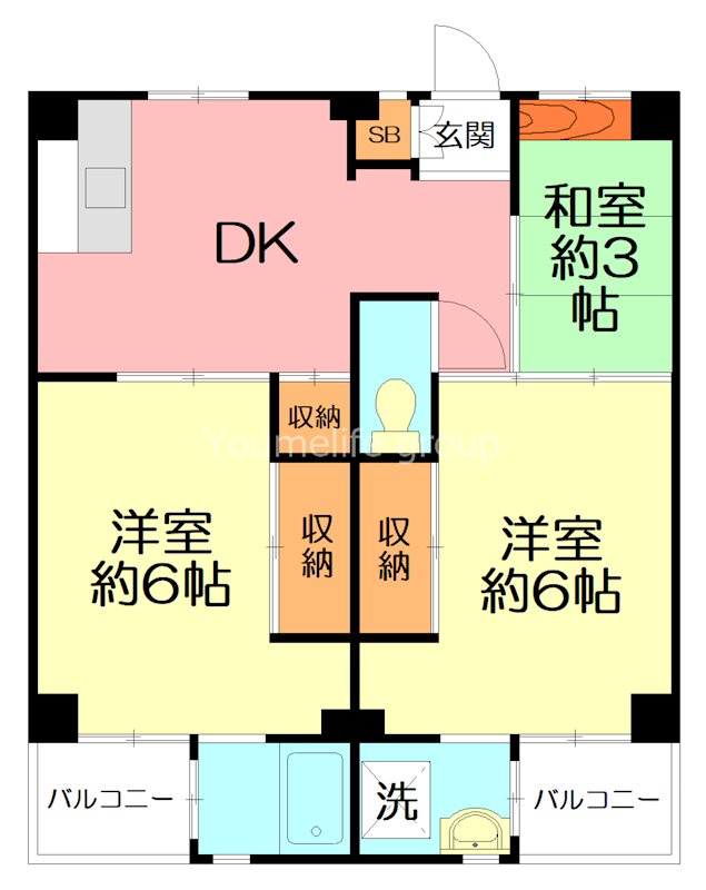 ビレッジハウス鎌倉1号棟 201号室 間取り