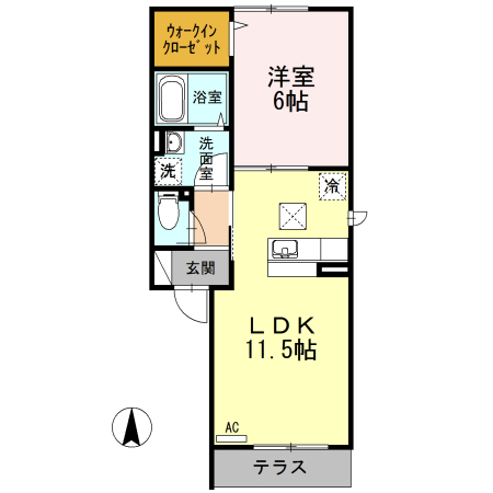 アレイ湘南 105号室 間取り