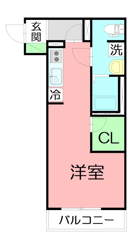 ゼフィール鶴美ヶ丘 104号室 間取り
