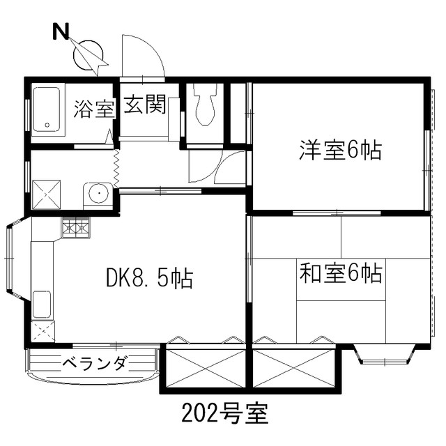 SF鵠沼 202号室 間取り