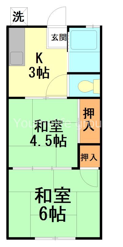 都喜和荘 205号室 間取り