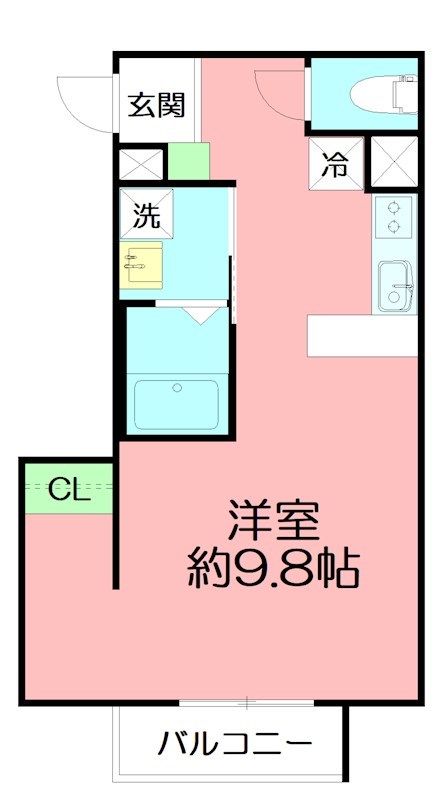 パラディメゾンあふり 301号室 間取り