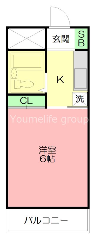 フリージア 102号室 間取り