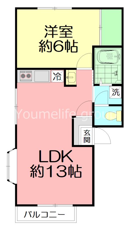 リベルテハイムTRD 201号室 間取り