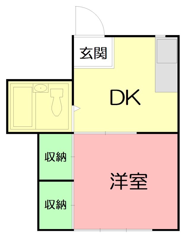 サンフラッツ 107号室 間取り