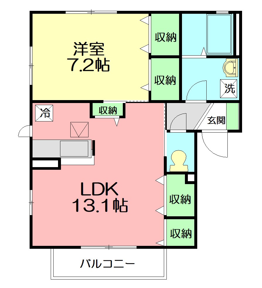 ハーモニーＢ 201号室 間取り