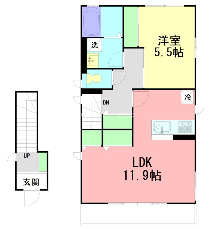 ハイムエイトⅡ D棟 201号室 間取り