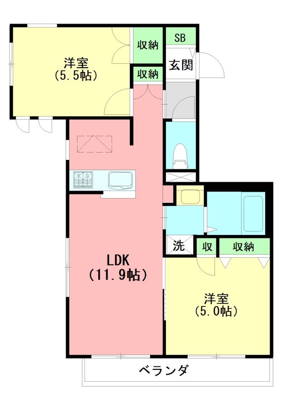 ＦＵＤＯ　ⅩⅢ 301号室 間取り