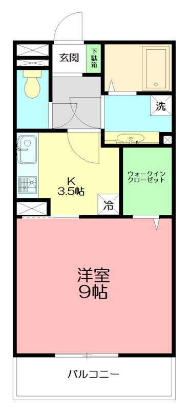 グリーンスクエアⅡ 201号室 間取り