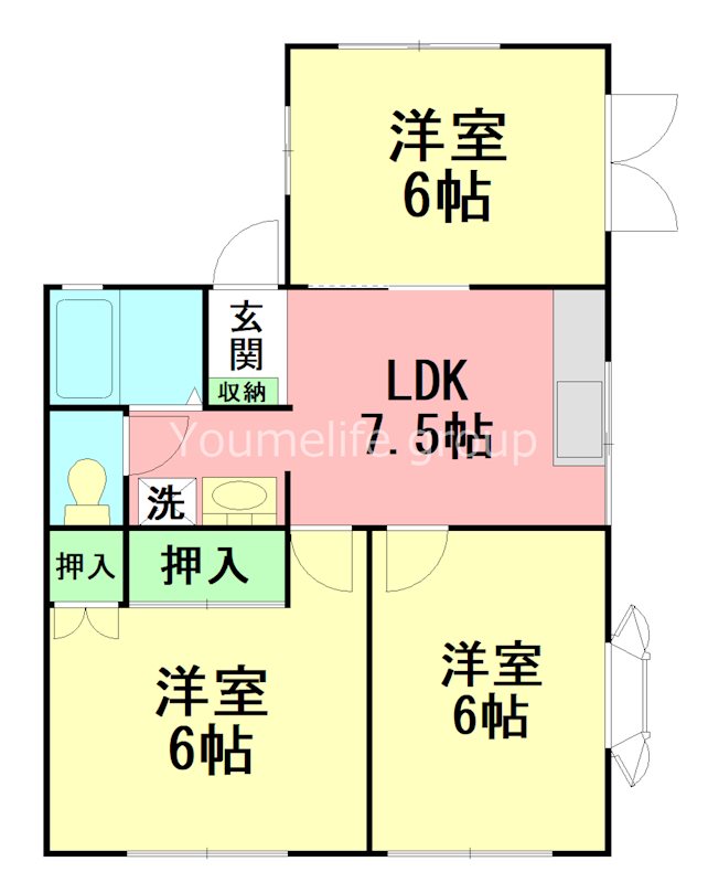 リンデンホーフ 101号室 間取り