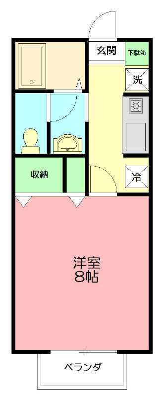 アムール 203号室 間取り