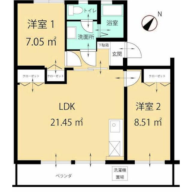 グリーンハイム渋沢 間取り図