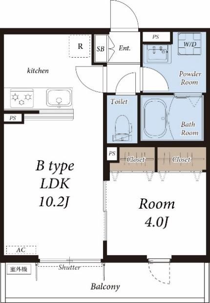 サン湘南海岸 205号室 間取り