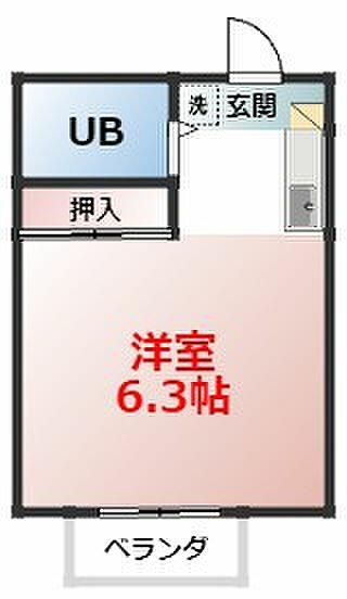 コーポセレクト 206号室 間取り