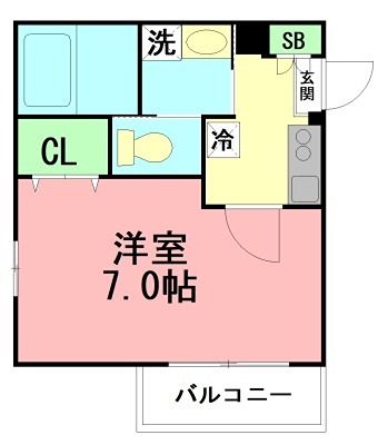 シティースタイル湘南 201号室 間取り