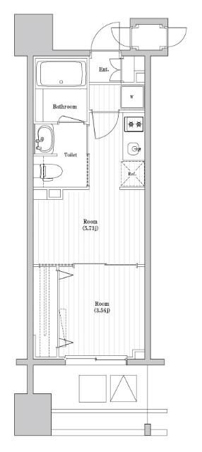 TOPAZ本厚木 1003号室 間取り