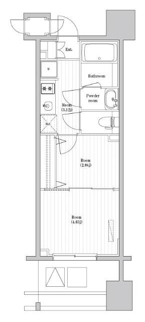 TOPAZ本厚木 1504号室 間取り