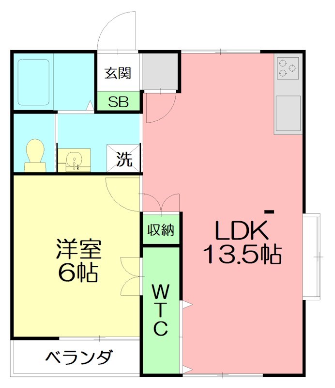 サンハイツICHIKAWA 106号室 間取り