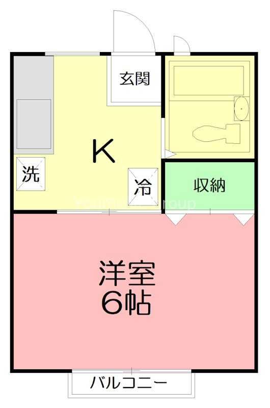 ドアーズフォー 102号室 間取り