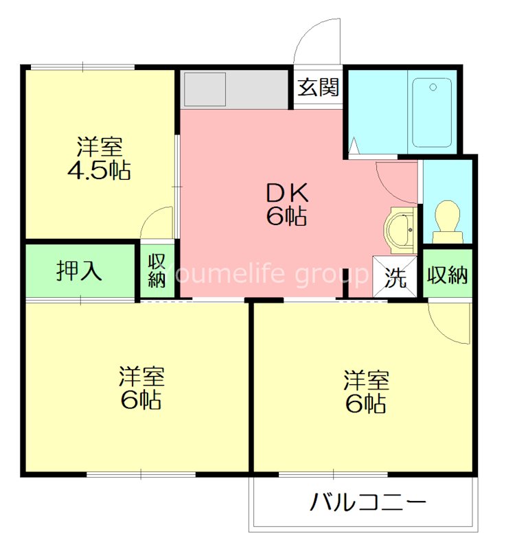 コーポ白山B 103号室 間取り