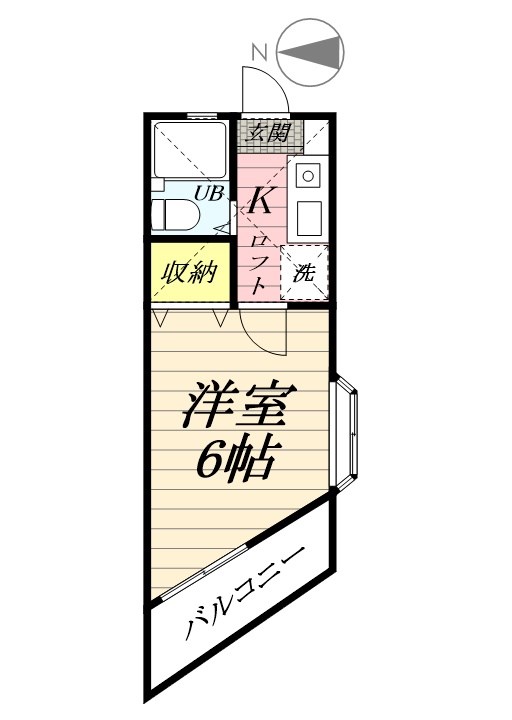 六会グリーンハイツ 207号室 間取り