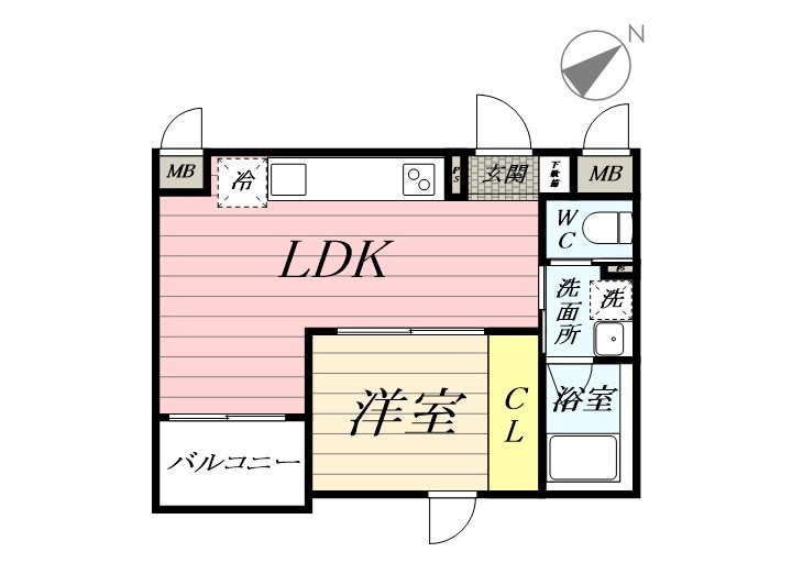 ホロン伊勢原 303号室 間取り