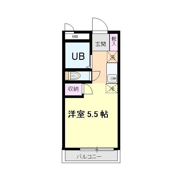 クレスト吉原 105号室 間取り