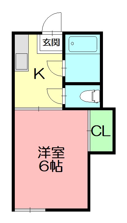 有明荘 203号室 間取り
