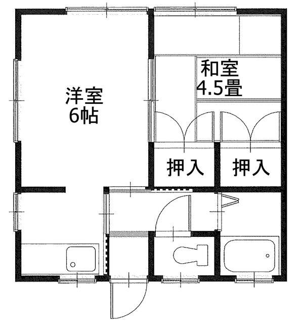 むつみ荘 103号室 間取り