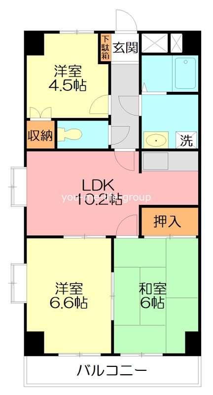 ヴェルドミール湘南平塚 305号室 間取り