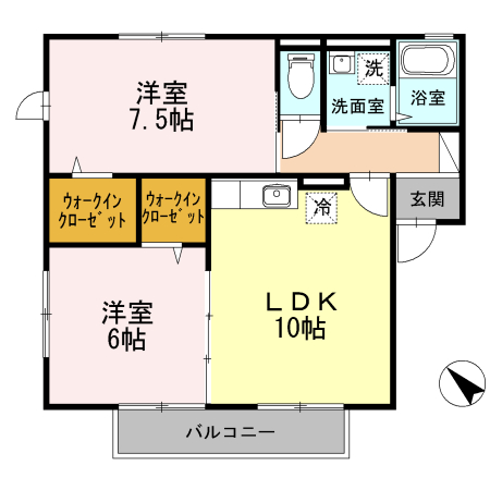 エーリNAKANO 201号室 間取り