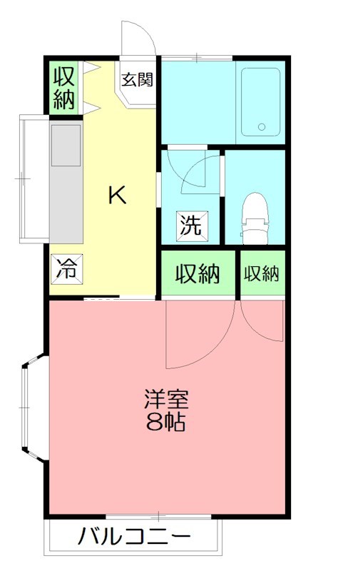 T.Yコーポラス 101号室 間取り