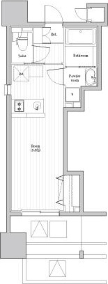 TOPAZ本厚木 801号室 間取り