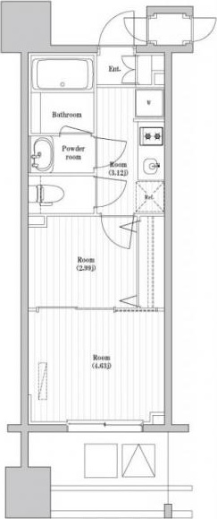 TOPAZ本厚木 805号室 間取り