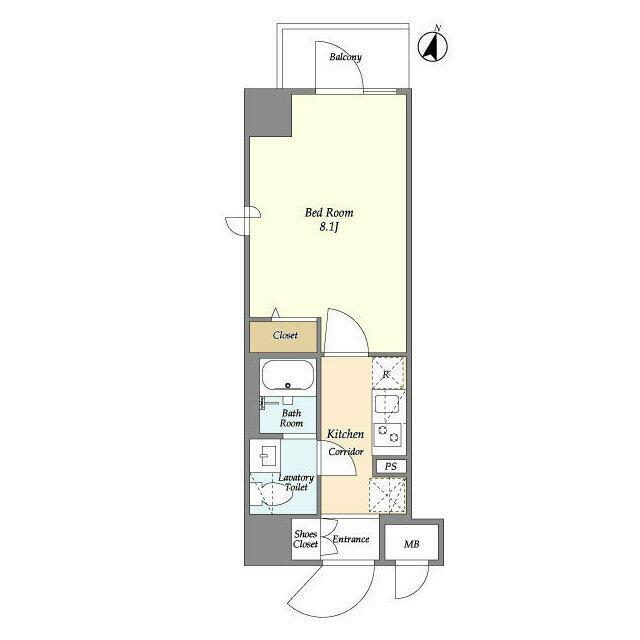 LIME RESIDENCE HIRATSUKA WEST 1110号室 間取り