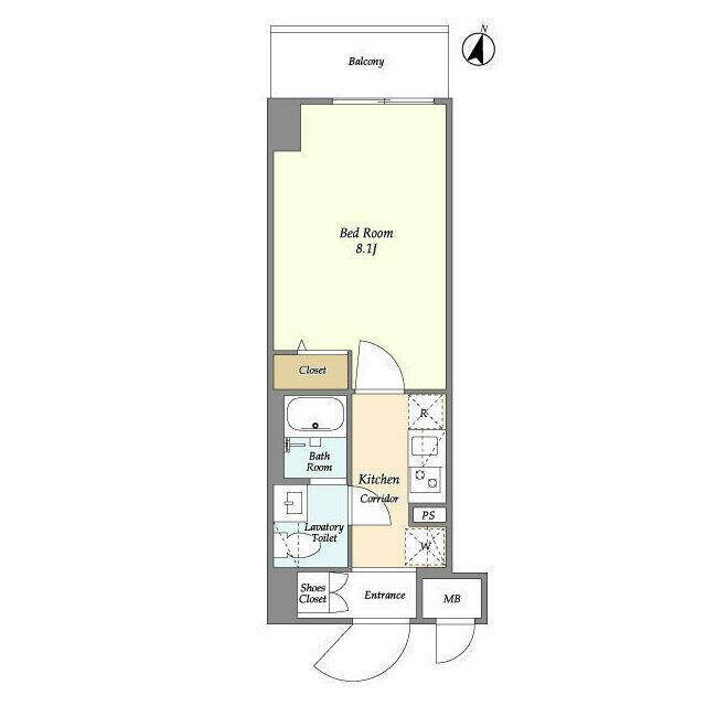 LIME RESIDENCE HIRATSUKA WEST 1108号室 間取り