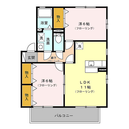 ピーチガーデン 201号室 間取り