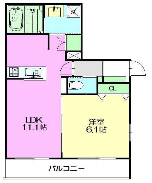 パインヒルズウエスト 101号室 間取り